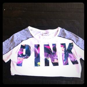 summer pattern Victoria bsecrer pink t-shirt!